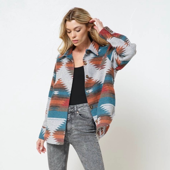 Aztec Rancher Yellowstone Shacket Jacket - Picture 4 of 12